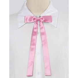 Allegra K School Ribbon, Uniform Ribbon, Ribbon Tie, Solid Color, Bowtie, Bowtie, High School Student Uniform, Pink