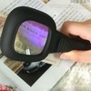 6LED magnifying glass, 3x zoom 60mm counterfeit detection magnifying glass portable