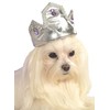 Rubies Silver Tiara with Purple Stones Pet Costume Accessory, Medium/Large