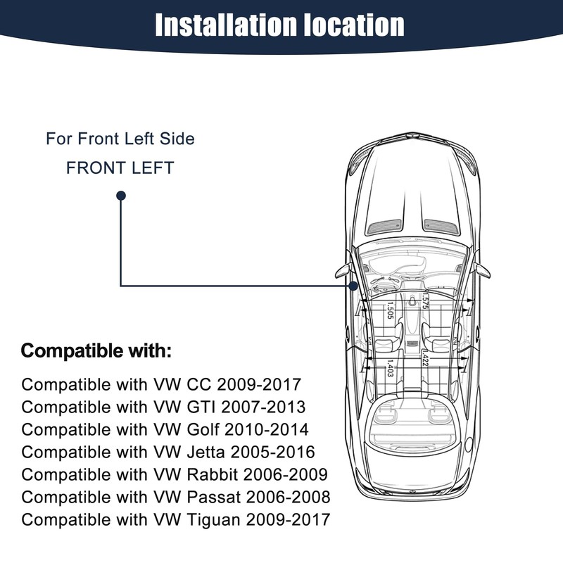 HISports Electric Window Regulator Switch Compatible with VW MK5 MK6