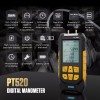 AUTOOL Portable Digital Manometer Dual Port Air Vacuum Pressure Gauge