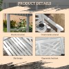 White Wooden Patio Bench 43.25 In Outdoor Yard Deck Seating