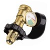 POL to QCC Thread Gas Tank Refill Adapter with Gauge