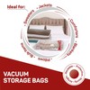 Vinsani 3 Pack Reusable Vacuum Storage Bags with Double-Zip Seal