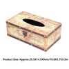 Tissue Box Organizer Composite Wood Leather Rounded Edges Premium Texture