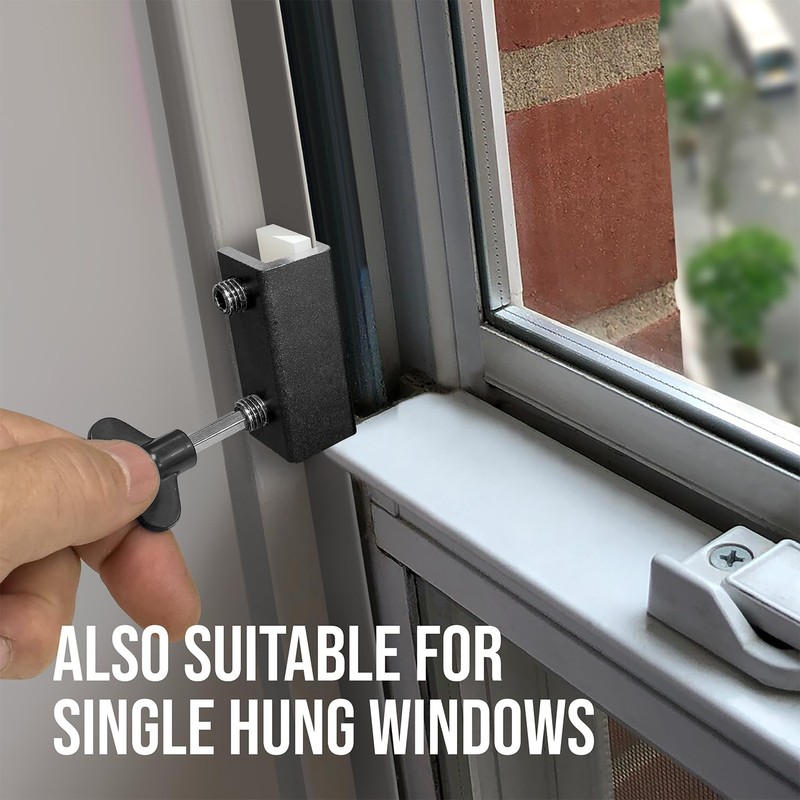 Window Locks, 4 Pack for Horizontal and Vertical Sliding Windows