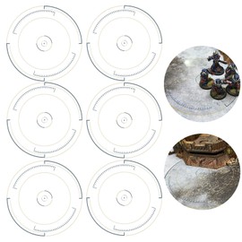 6 Pcs Objective Point Markers Compatible with Wargame, Warhammer 40k (Bullseye)