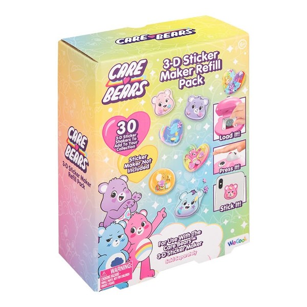 Care Bears 3D Sticker Maker Refill Pack, Make 30+ Shaker