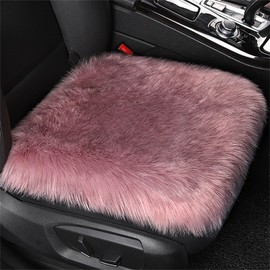 Champracer Lambskin Car Seat Cover, Car Seat Cushion, Car Cushion Winter Plush, Faux Lambskin Car Seat Cushion, Universal for Car Seat, Office Chair and Most Chairs (Taro Purple)
