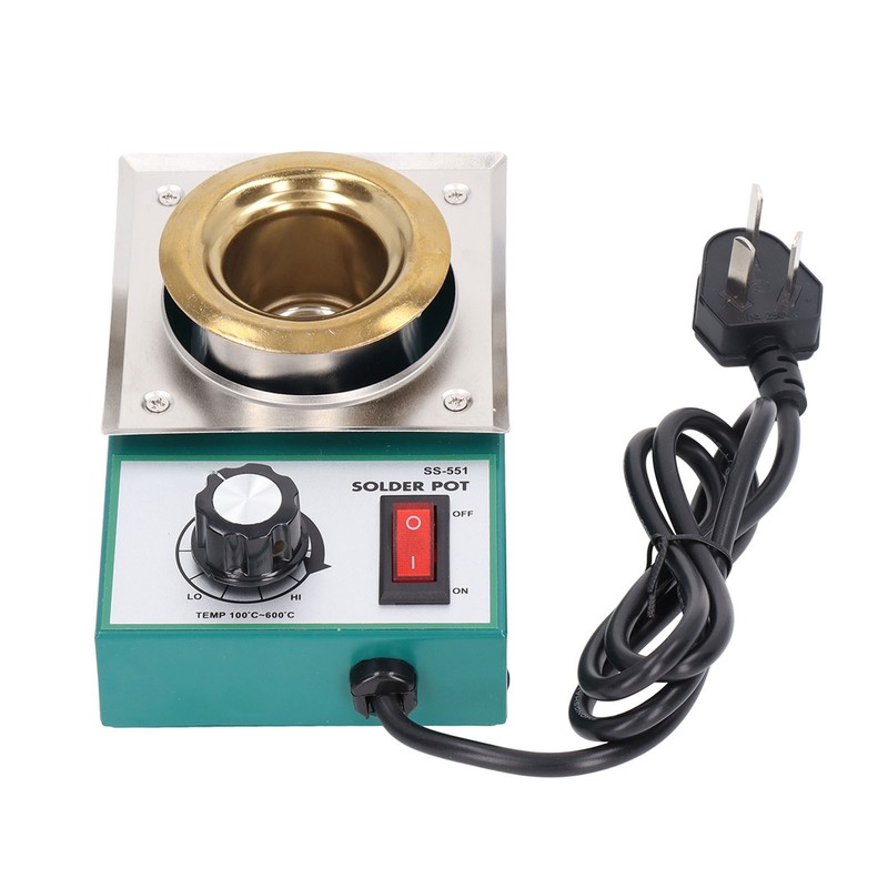 150W Round Solder Pot Stainless Steel Ti Plating Electronic Soldering