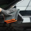 SPTA Microfiber Twist Pile Rapid Orange Edge Car Drying Cloth