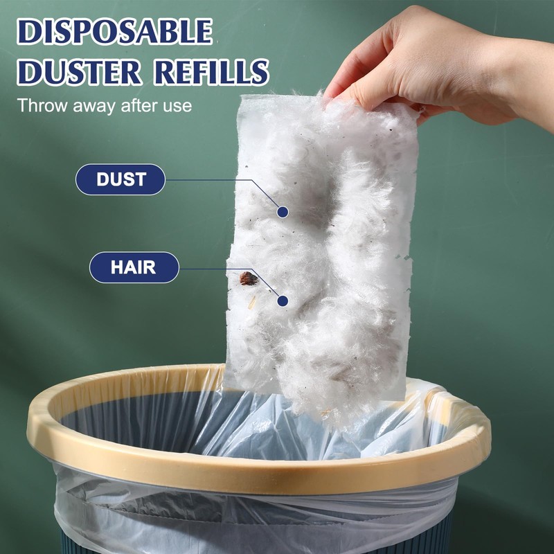 Yaomiao 120 Pcs Duster Refills for Cleaning Includes 100 Disposable