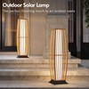 Grand patio Outdoor Floor Lamp Solar Powered Lantern Waterproof Wicker