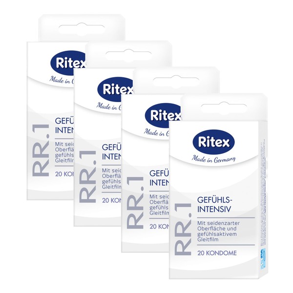 80 (4 x 20) Ritex RR.1 Condoms - Feel-Active Condoms