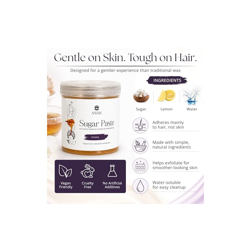 Wax Hair Removal 500g, Strong Consistency – Natural Sugaring Wax