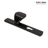 KOTARBAU® Door Handle Set 92 mm Long Plate Black Profile