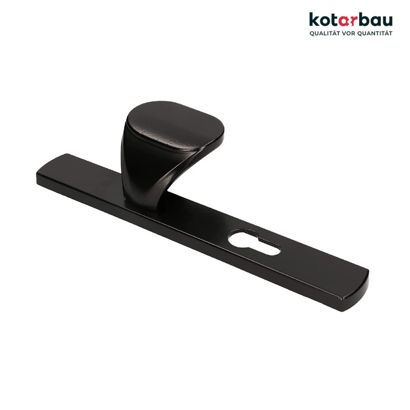 KOTARBAU® Door Handle Set 92 mm Long Plate Black Profile