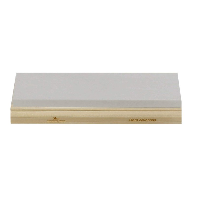 Arkansas Sharpening Stone Set - Wood Mounted 8"