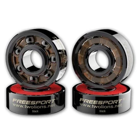 Twolions Skate 608 Hybrid Ceramic Bearings for Skateboard Longboard Inline Skate Freeline Skates Scooter Wave Board Caster Board (Pack of 8 Pcs)(Black)