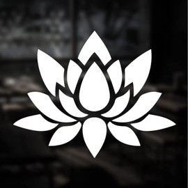 Sticky Bomb Lotus Flower Decal Vinyl Stickers Cars Vans Trucks Walls Laptop Doors Windows Skateboard Tablet White Not Printed 5.5x4