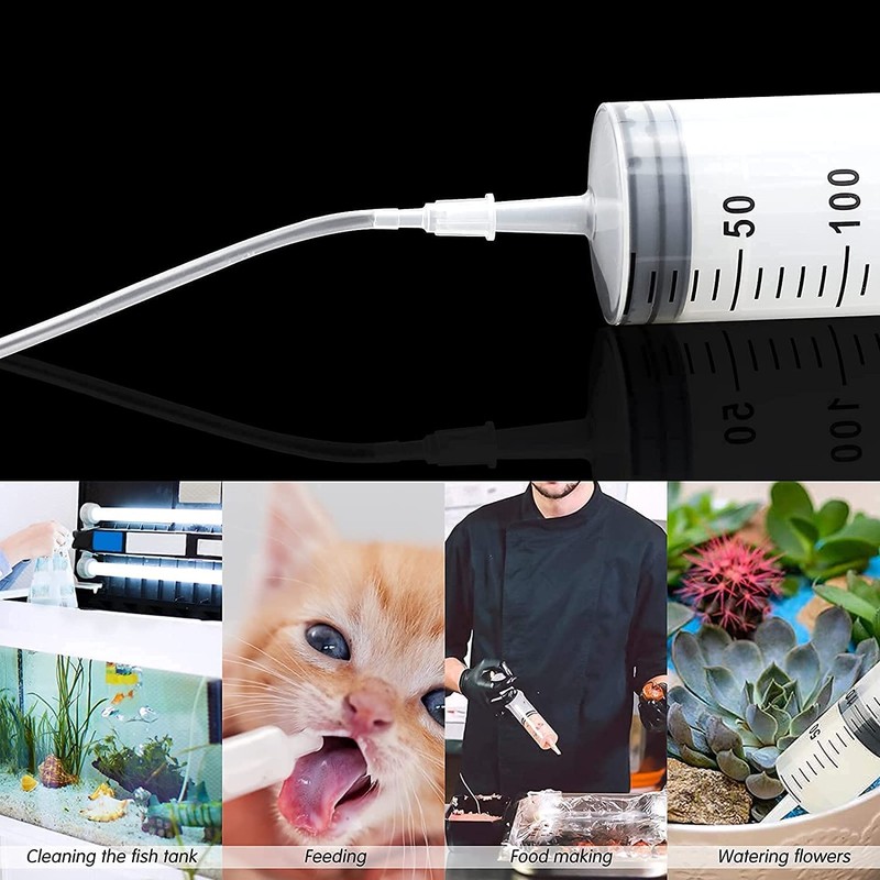 350ml Syringe Tube Reusable Large Capacity Plastic Syringe with Tube
