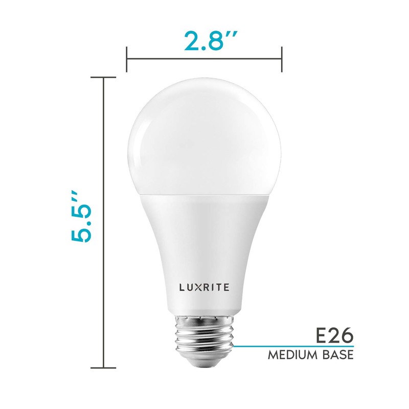 LUXRITE A21 LED Bulbs 150 Watt Equivalent, 2550 Lumens, 3000K