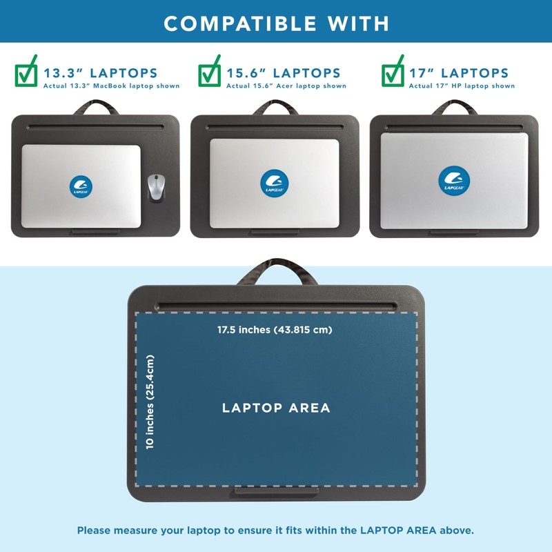 LAPGEAR Original Lap Desk – Large (17.9” x 13”) |