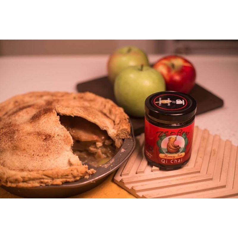 Zen Bear Honey Tea Sample Stack with Honey Dipper -