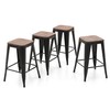 Sophia & William 24" Metal Bar Stools Set of 4
