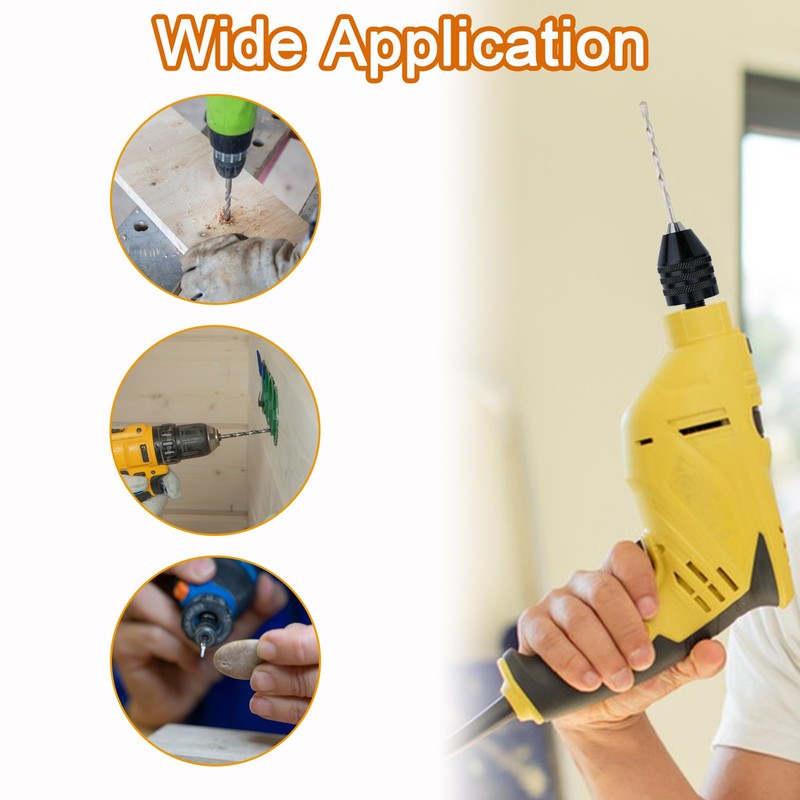 2Pcs Drill Chuck Bit 1/4 Inch Hex Shank Chuck Drill