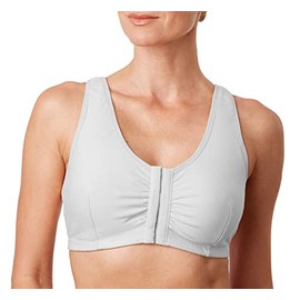 Alessandra B Mastectomy Bras with Pockets for Prosthesis-White,X-Large