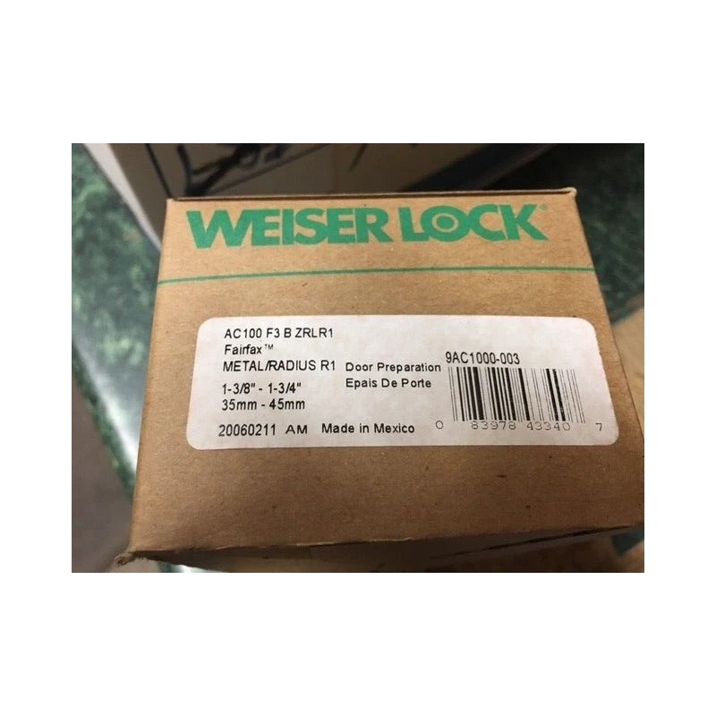 Weiser NEW WEISER LOCK FAIRFAX PASSAGE KNOB POLISHED BRASS, EASY