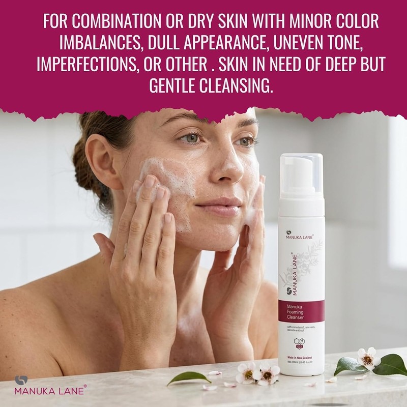 Manuka Lane Limpiador Espumoso Con Aloe Vera, Extracto De Hoja