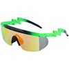 FLAWLESS EYEWEAR Semi Rimless Goggle Style Retro Rainbow Mirrored Lens