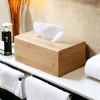 GMMH Bamboo Cosmetic Tissue Box Tissue Dispenser for Tissues or