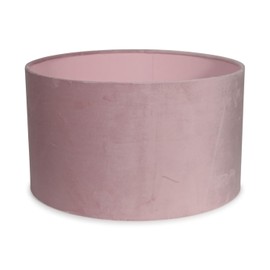Modern Blush Pink Velvet Cylinder Ceiling Pendant Lampshade/Table Lamp Drum Light Shade - Medium