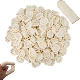 Finger Cots 200 PCS Latex Anti-Static Finger Covers Finger Tip Rubber Protect Keeping Dressing Dry and Clean