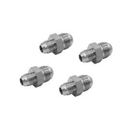 BEITERSTOE (4-PACK) 2403-08-06 Hydraulic Hose Adapter Fitting 1/2" Male JIC 37° Flare (3/4"-16UNF) × 3/8" Male JIC 37° Flare (9/16"-18UNF) SAE Straight Pipe Joints Tube Connector Carbon Steel