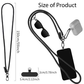 Jerryfly Mobile Phone Hanging Rope - Neck, Crossbody, Wrist Woven - Sturdy Nylon, Anti Loss - Adjustable Length