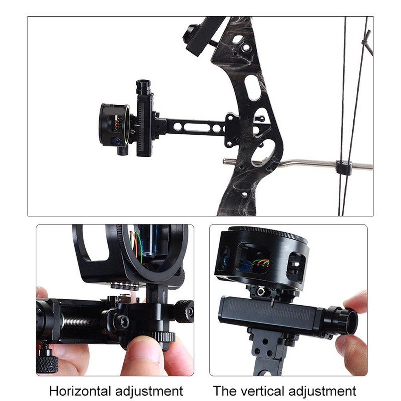 5 Pin Bow Sight Long Bar Wrapped Compound Bow Sight