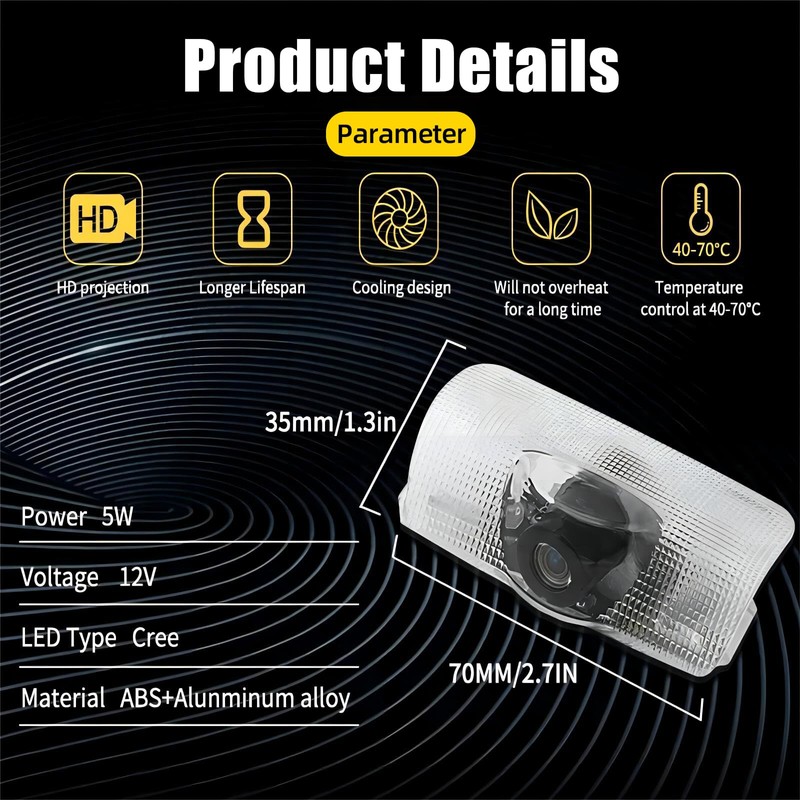 2Pcs Car Door Lights Logo Projector Compatible with LS/ES/is/LX/RX/GS/GX/RC/UX Car