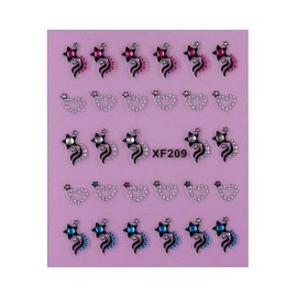 Generic Heart Rose Love Stars Valentine's Day Rhinestone Art Nail Sticker 209 Nail Wraps Art Stickers Manicure Supplies for Women for Home Nails Full Long Lasting Easy Apply and Remove