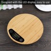 Digital Kitchen Scale Round Bamboo Electric Meat Food Weighing Scale