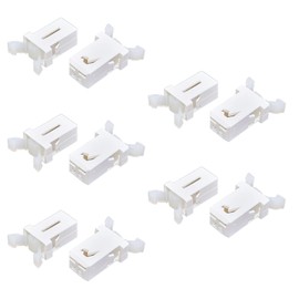 Young Wolf 10 x Touch Top Lid Trash Can Locking Locking Plastic Replacement Replacement Compatible with Brabantia from 3 to 50 Litre Touch Lid Trash Can Car Sunglasses Holder Set (White)