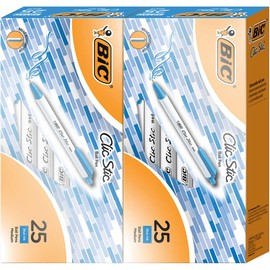 BIC Clic Stic Retractable Ballpoint Pen, Medium Point 1.0mm - 50 Count (Blue)