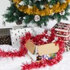 Christmas Garlands Red Gold, 4 Pieces Tinsel Garland, 2 m