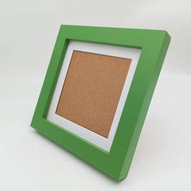 ZXT-parts 5x5 Picture Frame Wood with Mat 4x4 Opening. Tempered Glass Panel, Sturdy and not Easily Broken.Solid Wood Green Color Frame.Wall and Table.