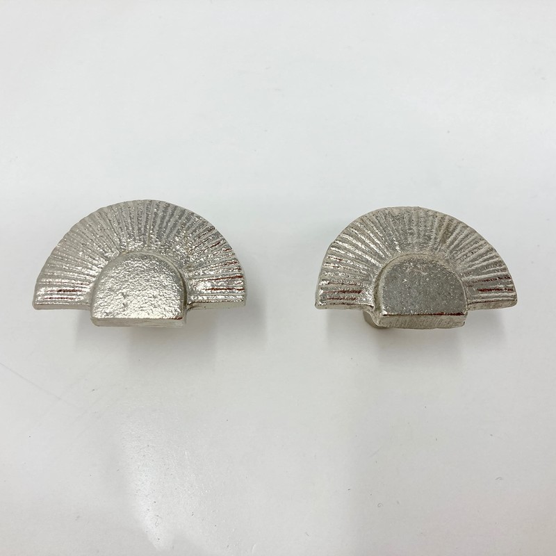 Art Deco Half Fan Knob Iron Knob, Kitchen Knob, Vintage