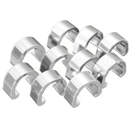 10 PCS Hook Clips C Clips Brake Cable Housing Clip Alloy Bicycle Cable Shift Derailleur Line Hose C-Clips, Red