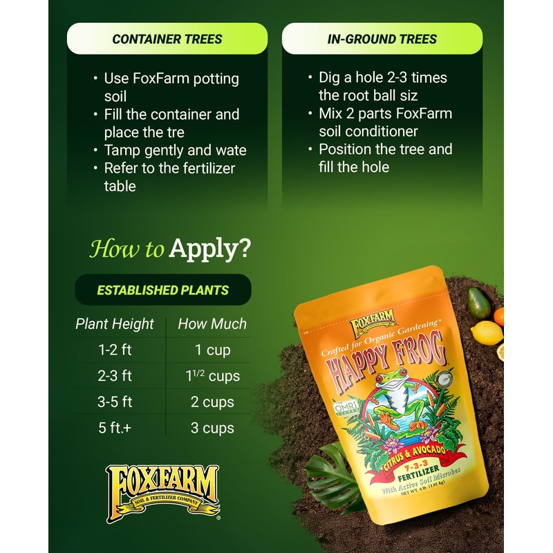 FoxFarm Happy Frog Citrus & Avocado Fertilizer – Formula for